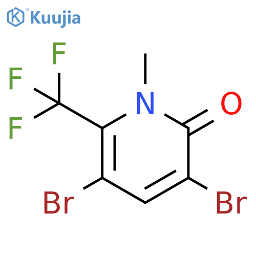 2(1H)-Pyridinone, 3,5-dibromo-1-methyl-6-(trifluoromethyl)- structure