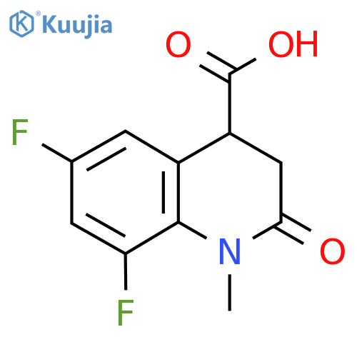 6,8-Difluoro-1-methyl-2-oxo-1,2,3,4-tetrahydroquinoline-4-carboxylicacid structure