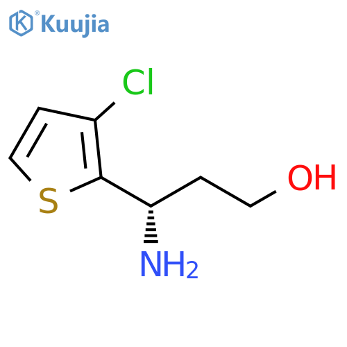 (3S)-3-Amino-3-(3-chlorothiophen-2-yl)propan-1-ol structure