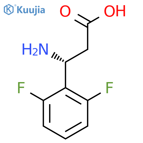(3R)-3-AMINO-3-(2,6-DIFLUOROPHENYL)PROPANOIC ACID structure