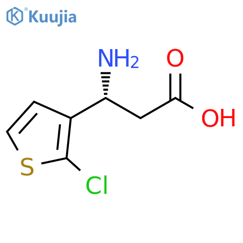(3R)-3-amino-3-(2-chlorothiophen-3-yl)propanoic acid structure