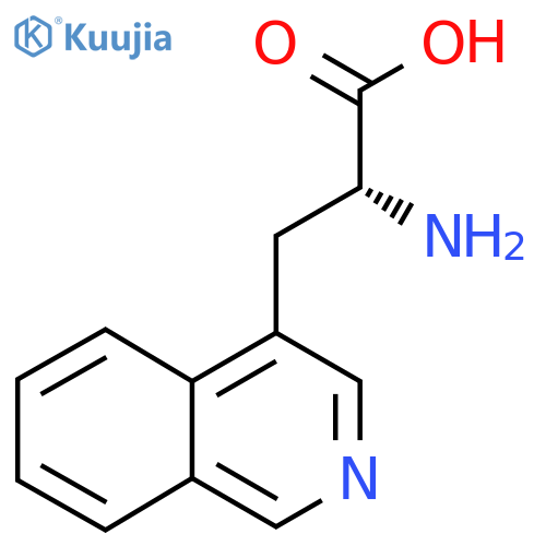 (2R)-2-amino-3-(4-isoquinolyl)propanoic acid structure