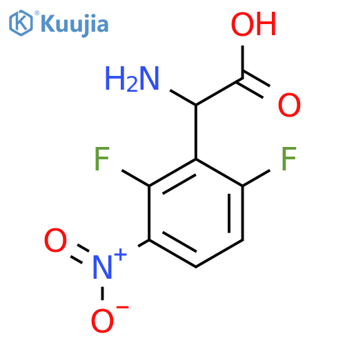 2-amino-2-(2,6-difluoro-3-nitrophenyl)acetic acid structure