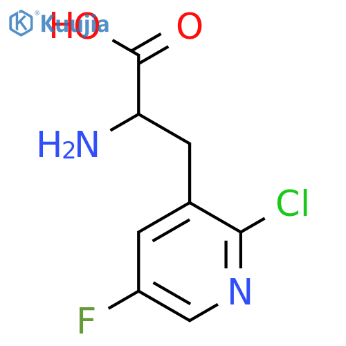 2-amino-3-(2-chloro-5-fluoropyridin-3-yl)propanoic acid structure