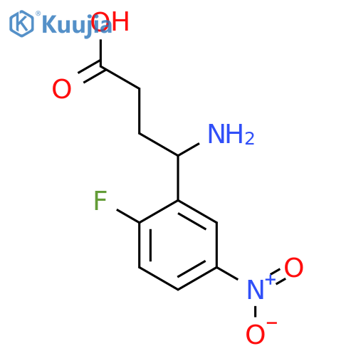 4-amino-4-(2-fluoro-5-nitrophenyl)butanoic acid structure