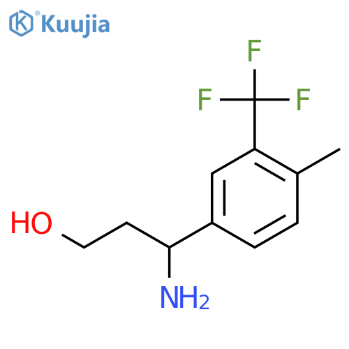 3-amino-3-4-methyl-3-(trifluoromethyl)phenylpropan-1-ol structure