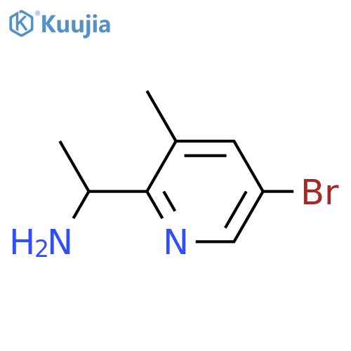 1-(5-BROMO-3-METHYL-2-PYRIDYL)ETHYLAMINE structure
