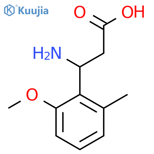 3-Amino-3-(2-methoxy-6-methylphenyl)propanoic acid structure