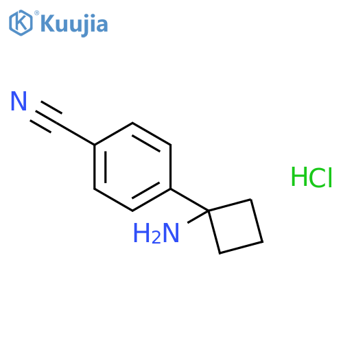 4-(1-aminocyclobutyl)benzonitrile hydrochloride structure