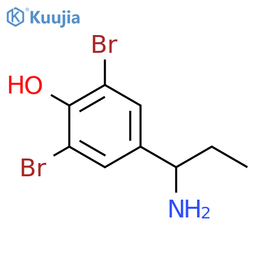 4-(1-aminopropyl)-2,6-dibromophenol structure