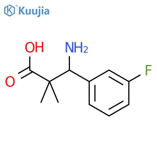3-AMINO-3-(3-FLUOROPHENYL)-2,2-DIMETHYLPROPANOIC ACID structure