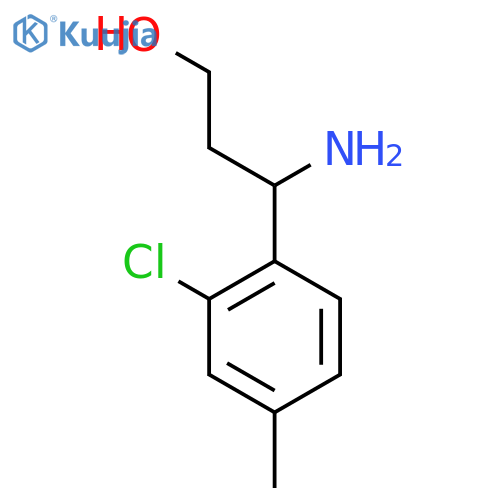 3-AMINO-3-(2-CHLORO-4-METHYLPHENYL)PROPAN-1-OL structure