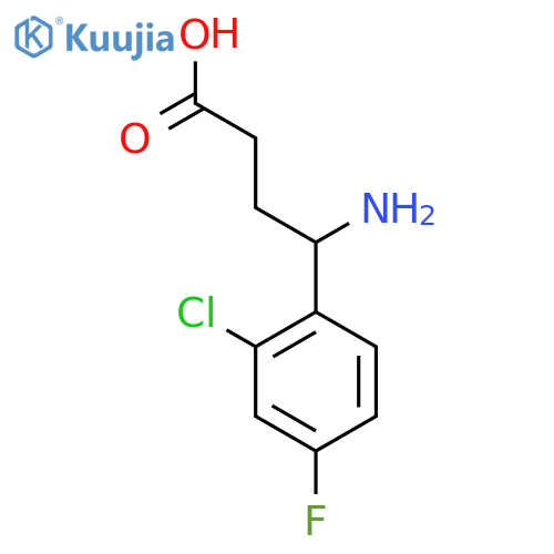 4-amino-4-(2-chloro-4-fluorophenyl)butanoic acid structure