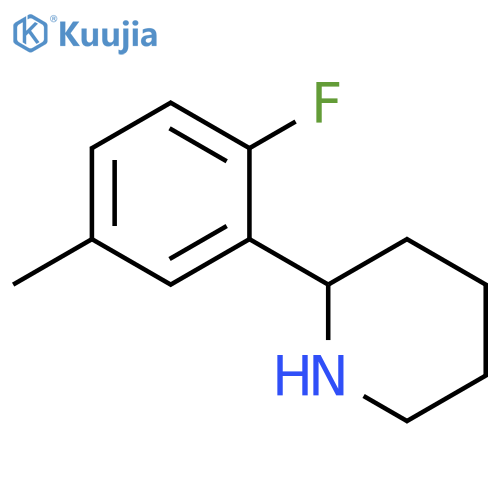 2-(2-fluoro-5-methylphenyl)piperidine structure