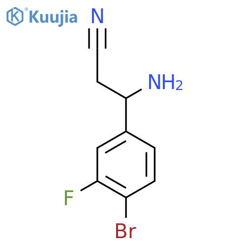 3-AMINO-3-(4-BROMO-3-FLUOROPHENYL)PROPANENITRILE structure