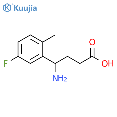 4-amino-4-(5-fluoro-2-methylphenyl)butanoic acid structure