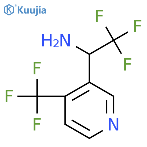 2,2,2-trifluoro-1-4-(trifluoromethyl)pyridin-3-ylethan-1-amine structure