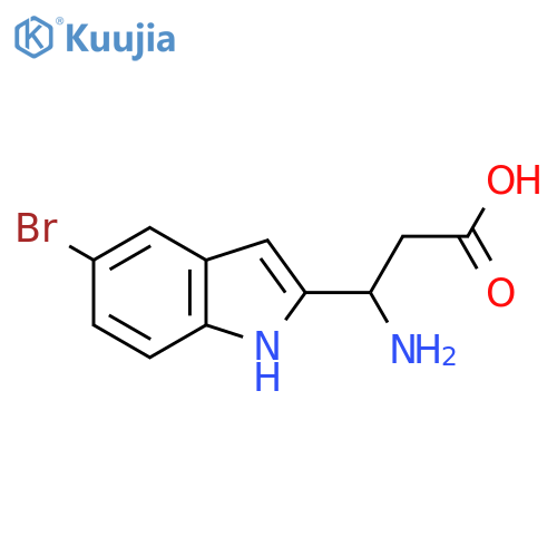 3-amino-3-(5-bromo-1H-indol-2-yl)propanoic acid structure