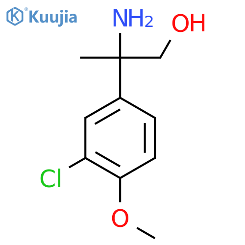 2-amino-2-(3-chloro-4-methoxyphenyl)propan-1-ol structure