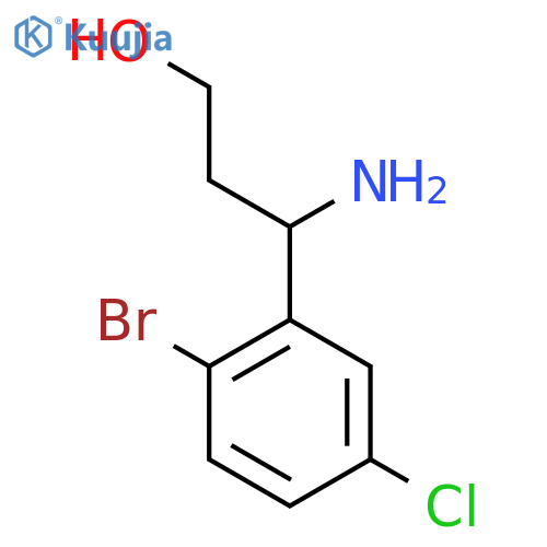 3-amino-3-(2-bromo-5-chlorophenyl)propan-1-ol structure