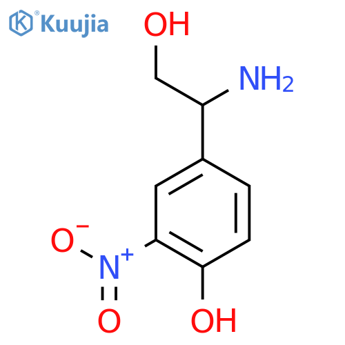 4-(1-amino-2-hydroxyethyl)-2-nitrophenol structure