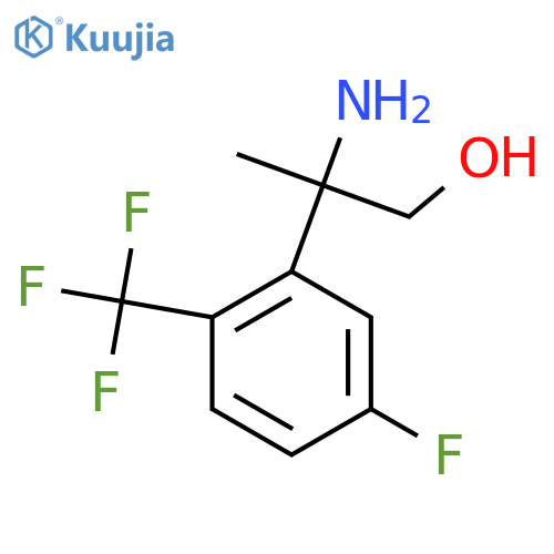 2-amino-2-5-fluoro-2-(trifluoromethyl)phenylpropan-1-ol structure
