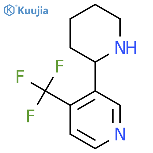 3-(Piperidin-2-yl)-4-(trifluoromethyl)pyridine structure