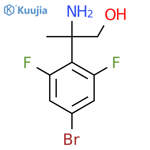 2-amino-2-(4-bromo-2,6-difluorophenyl)propan-1-ol structure