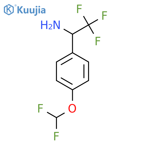 1-4-(difluoromethoxy)phenyl-2,2,2-trifluoroethan-1-amine structure