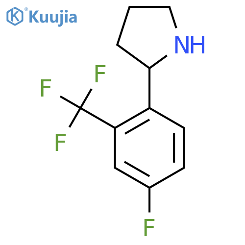2-[4-Fluoro-2-(trifluoromethyl)phenyl]pyrrolidine structure
