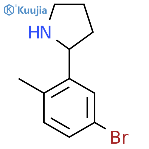 2-(5-bromo-2-methylphenyl)pyrrolidine structure