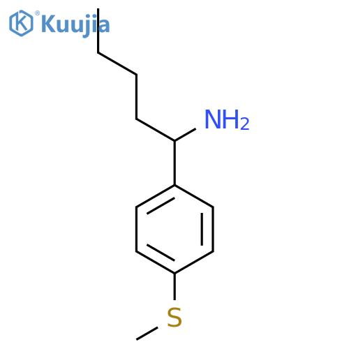 1-4-(methylsulfanyl)phenylpentan-1-amine structure