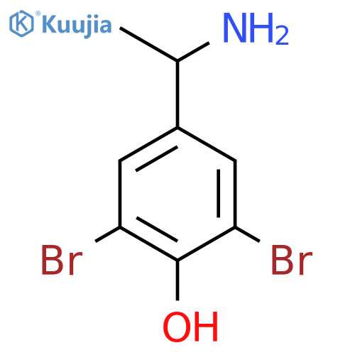 4-(1-aminoethyl)-2,6-dibromophenol structure