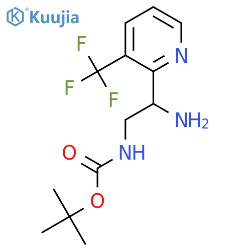 tert-butyl N-{2-amino-2-3-(trifluoromethyl)pyridin-2-ylethyl}carbamate structure