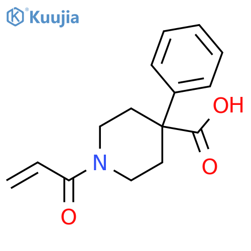 4-phenyl-1-(prop-2-enoyl)piperidine-4-carboxylic acid structure