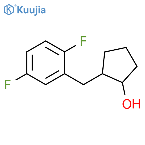 2-((2,5-Difluorophenyl)methyl)cyclopentan-1-ol structure