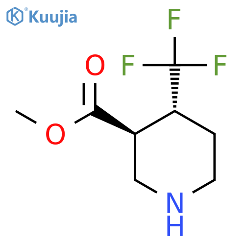 Racemic trans-methyl 4-(trifluoromethyl)piperidine-3-carboxylate structure