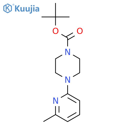 1-Piperazinecarboxylicacid, 4-(6-methyl-2-pyridinyl)-, 1,1-dimethylethyl ester structure