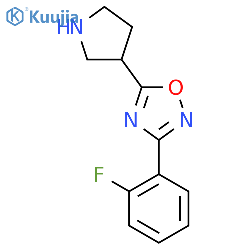 3-(2-Fluorophenyl)-5-(pyrrolidin-3-yl)-1,2,4-oxadiazole structure