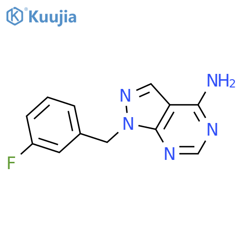 1-(3-fluorophenyl)methyl-1H-pyrazolo3,4-dpyrimidin-4-amine structure