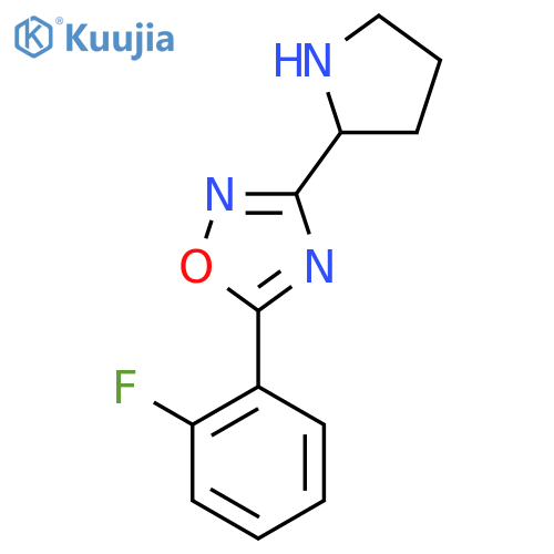 5-(2-Fluorophenyl)-3-(pyrrolidin-2-yl)-1,2,4-oxadiazole structure