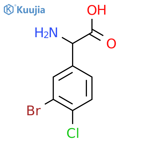 2-Amino-2-(3-bromo-4-chlorophenyl)acetic acid structure