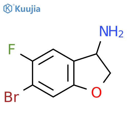 3-Benzofuranamine, 6-bromo-5-fluoro-2,3-dihydro- structure