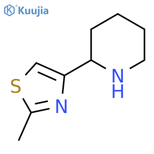 2-(2-methyl-1,3-thiazol-4-yl)piperidine structure
