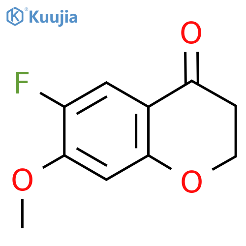 6-fluoro-7-methoxy-3,4-dihydro-2H-1-benzopyran-4-one structure