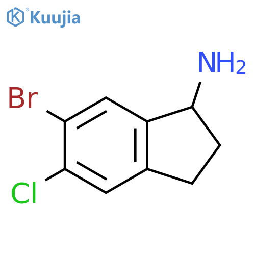 6-Bromo-5-chloro-2,3-dihydro-1H-inden-1-amine structure