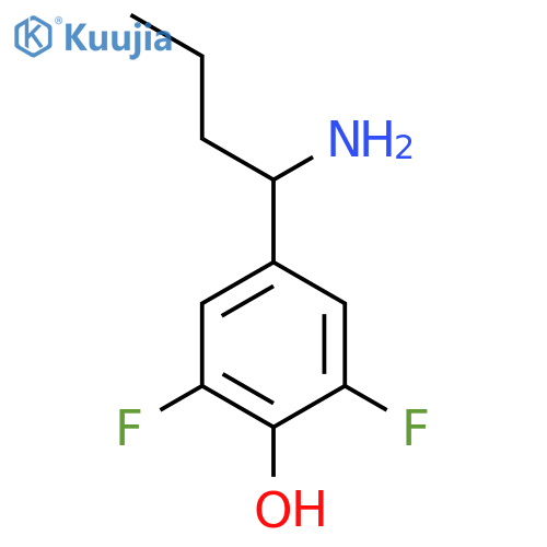 4-(1-aminobutyl)-2,6-difluorophenol structure