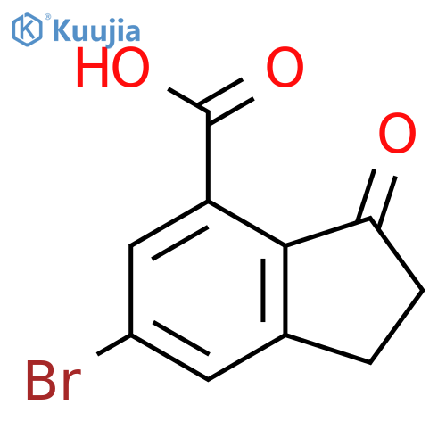 1H-Indene-4-carboxylic acid, 6-bromo-2,3-dihydro-3-oxo- structure