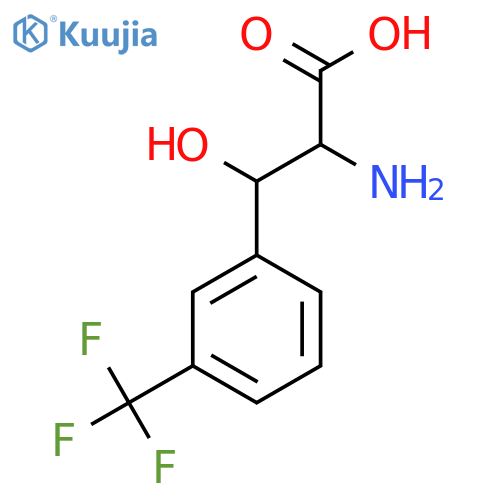2-amino-3-hydroxy-3-3-(trifluoromethyl)phenylpropanoic acid structure