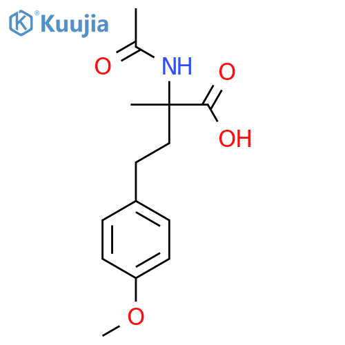2-Acetamido-4-(4-methoxyphenyl)-2-methylbutanoic acid structure